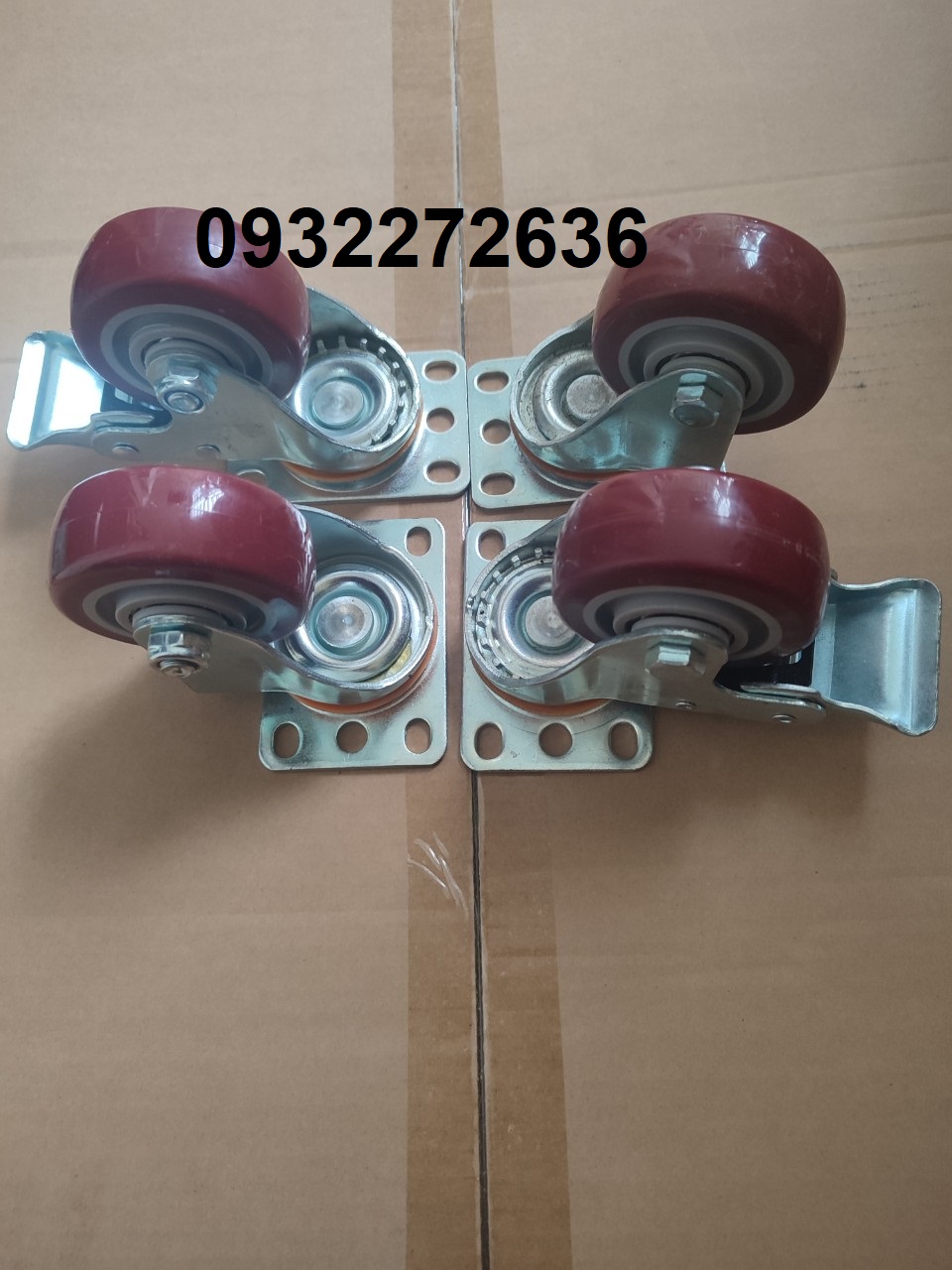 Combo 4 bánh xe đẩy hàng loại cao cấp chịu tải 250 kg, KT 70x30mm - Di chuyển đa mặt sàn