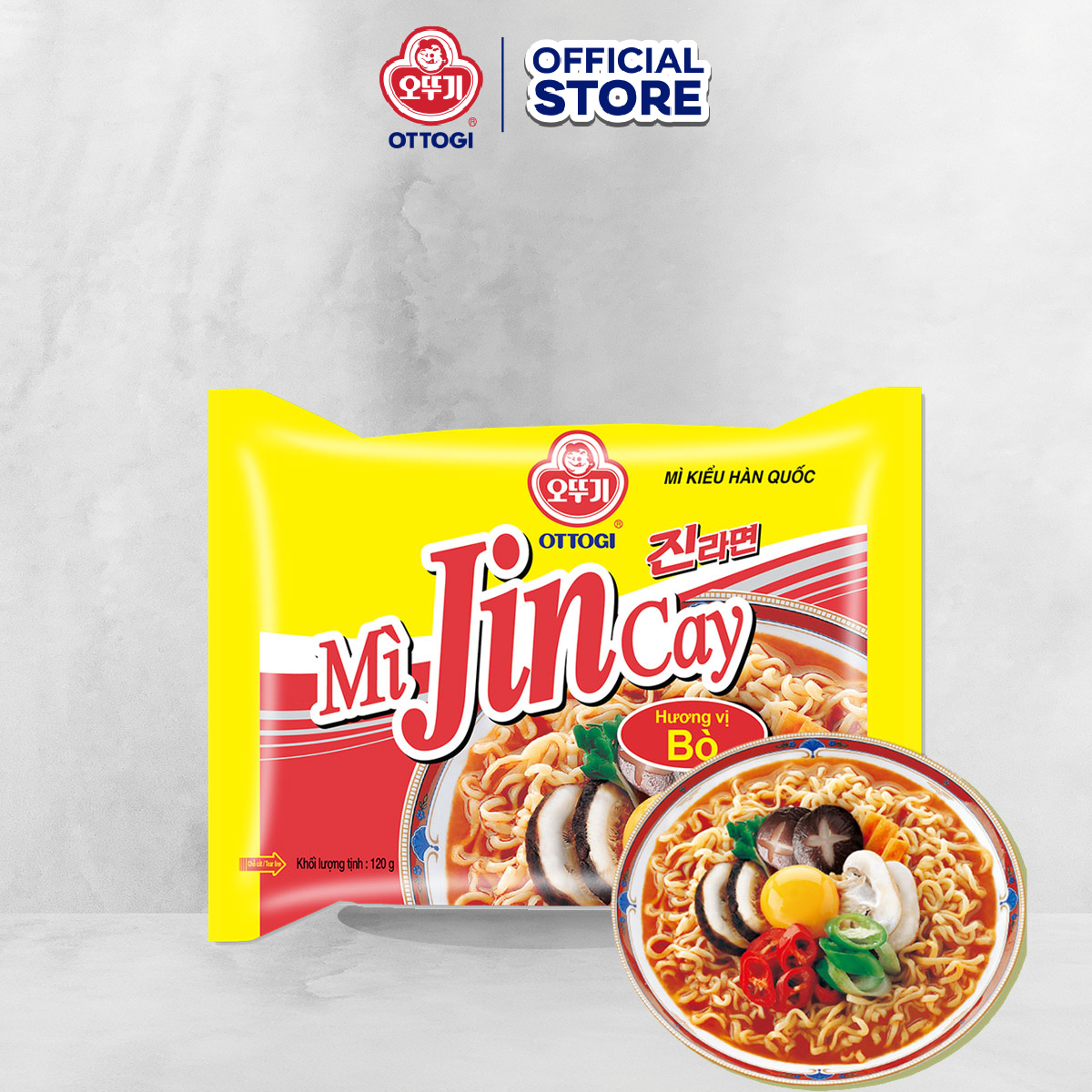 Combo 5 gói Mì Jin Cay Ottogi 120g