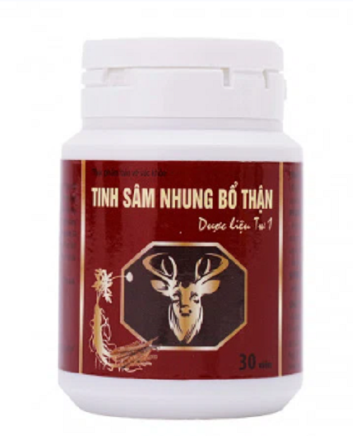 Tinh Sâm Nhung Bổ Thận Dược Liệu TW1, hỗ trợ tăng cường sinh lý nam Chai 30 viên