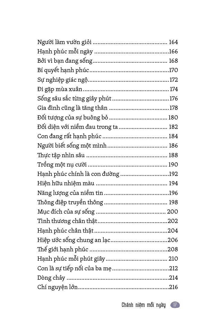 Chánh niệm mỗi ngày - Ghi chép và thực tập theo những lời dạy của Thiền sư Nhất Hạnh