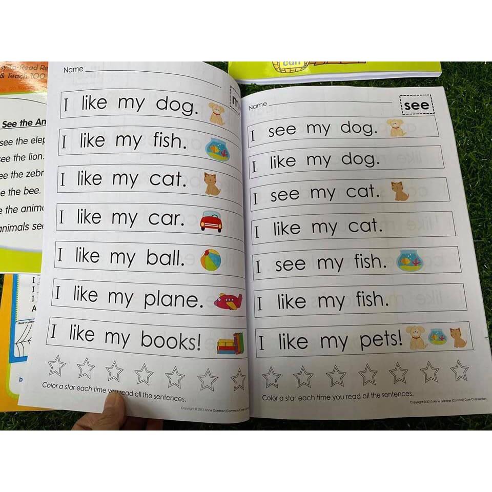 Đồ Chơi Sight Word 4 Cuốn Khổ A4 Có File Nghe MP3