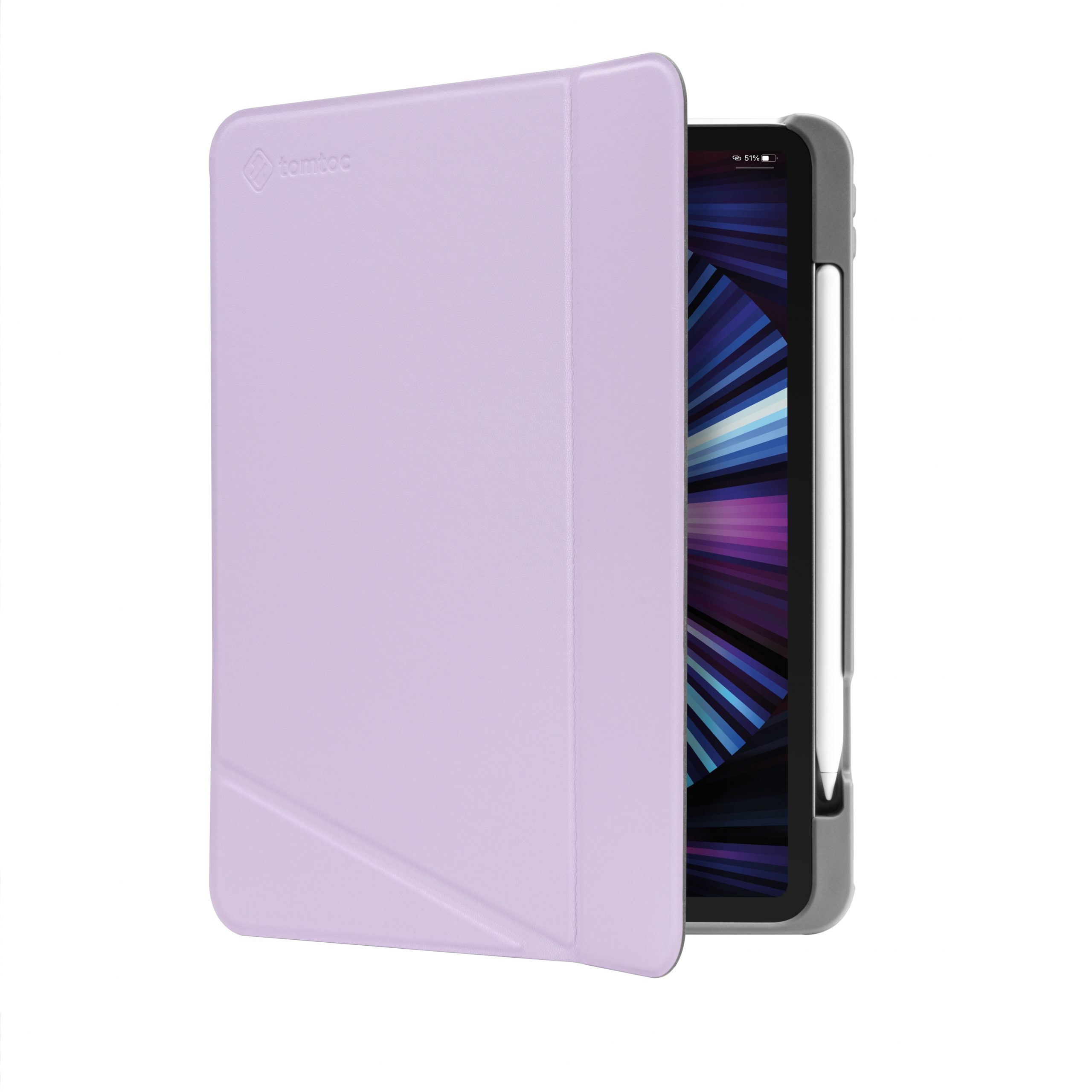 BAO DA TOMTOC FOR IPAD PRO 11 INCH 2021 TỪ TÍNH ĐA GÓC VERTICAL HỖ TRỢ SẠC KHÔNG DÂY APPLE PENCIL B02-007 - HÀNG CHÍNH HÃNG