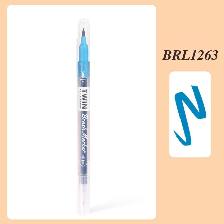 Bút Dual Brush 24 màu Twin dùng để viết calligraphy trang trí sổ tay bullet journal BDS