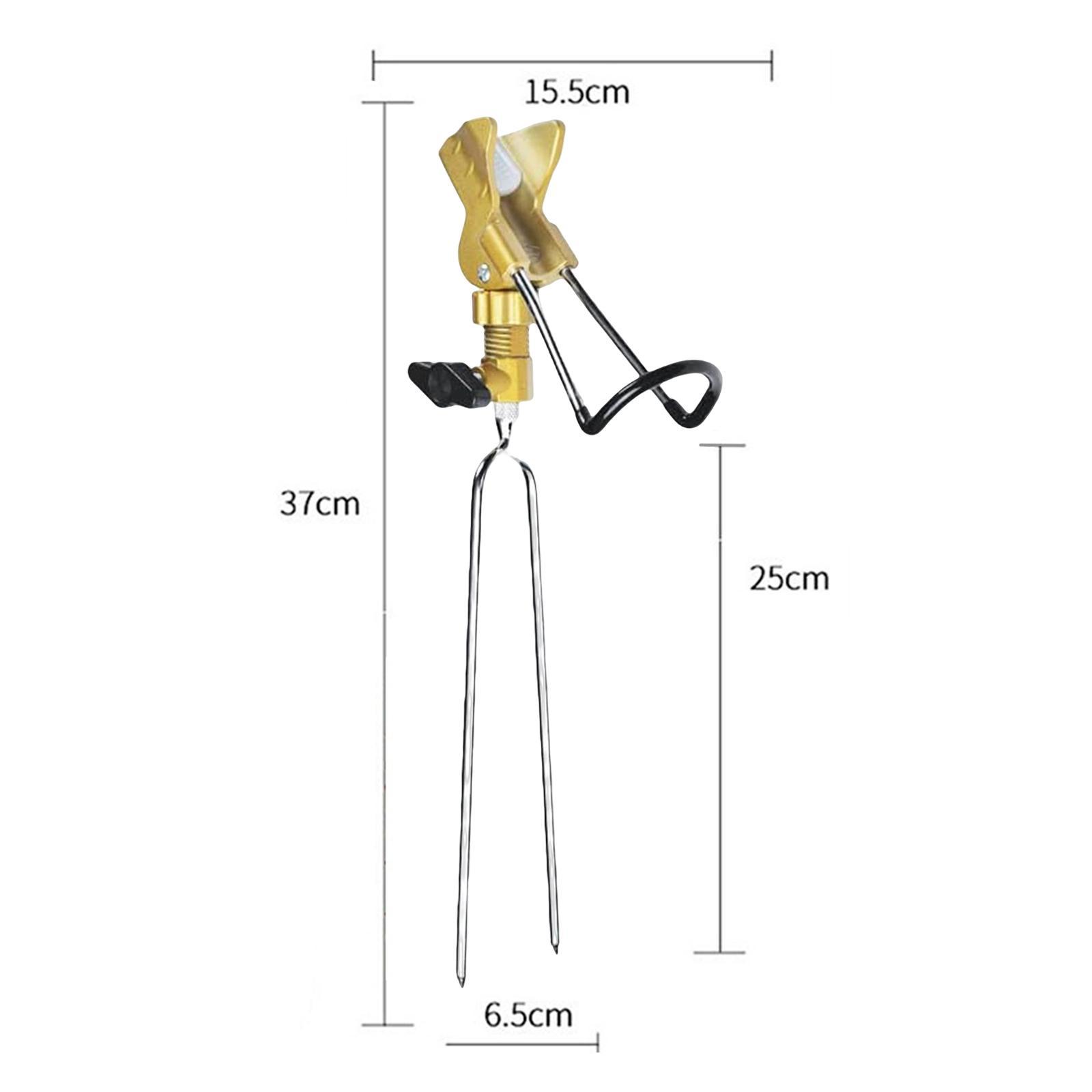 2Pcs Fishing Rod Holder Support Stand Fishing Pole Holder Golden