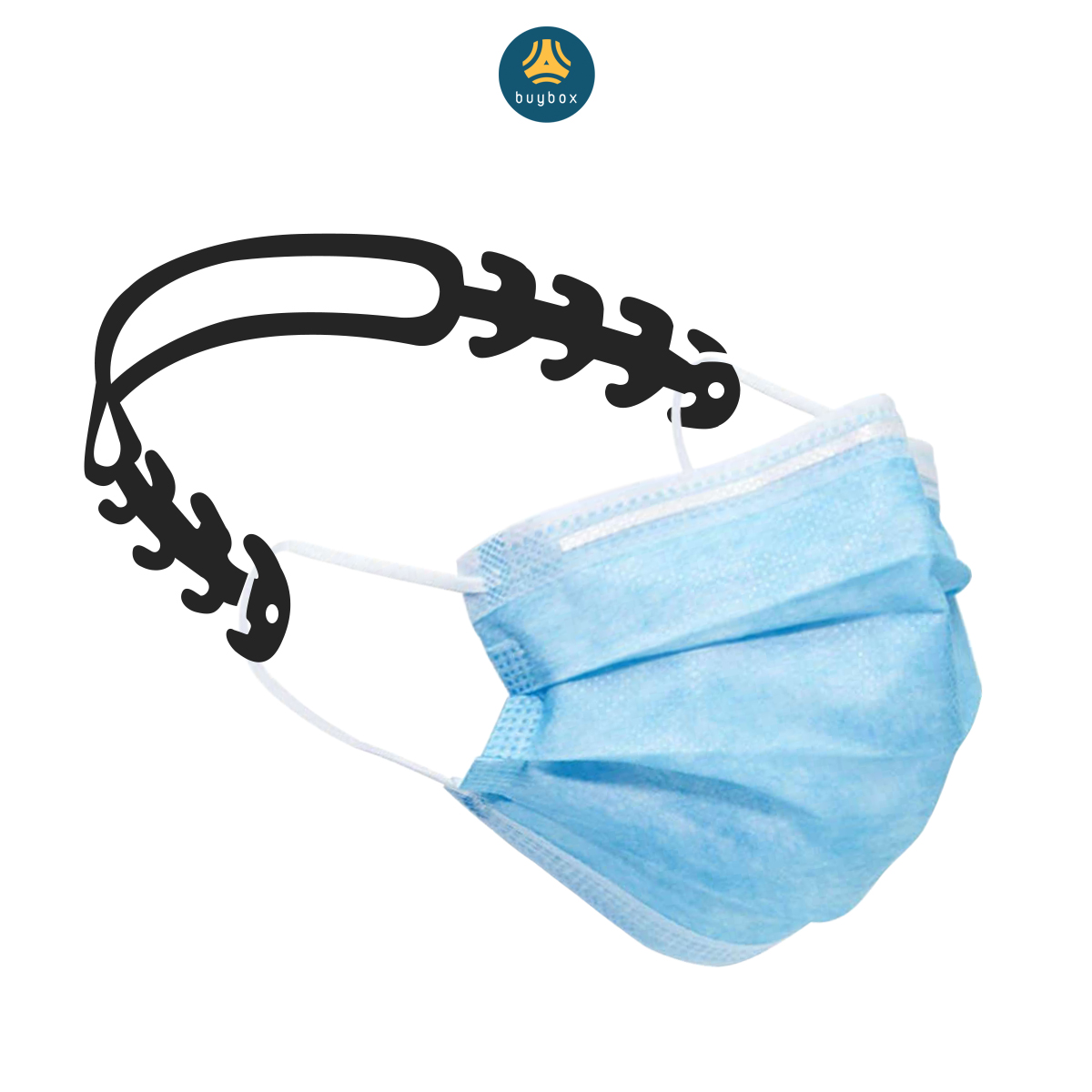 Dây đeo khẩu trang nhựa TPR giảm đau và bảo vệ vành tai, chống rớt kính 8 nấc điều chỉnh chiều dài_BuyBox_BBPK187