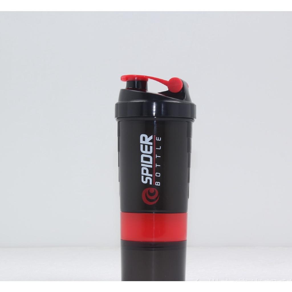 Bình lắc Spider tập gym 3 ngăn tiện dụng 600ml