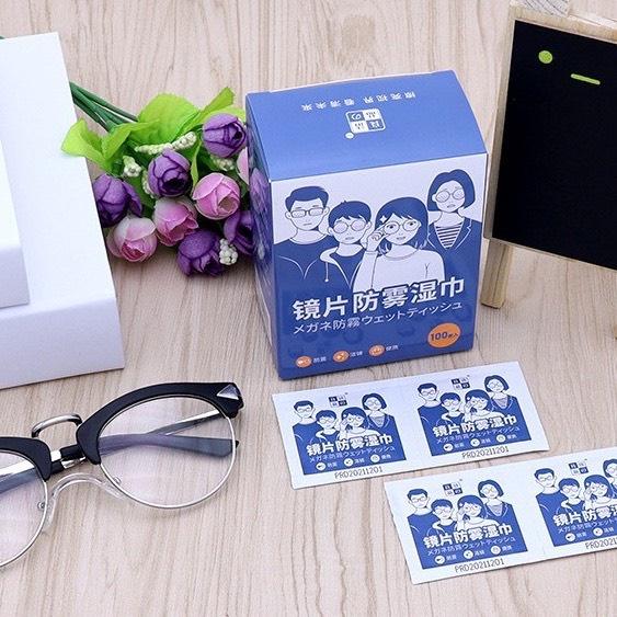 Khăn Lau Kính Nano Hộp 100 Miếng Khăn Giấy Chống Bám Hơi Nước, Giấy Lau Kính Chống Mờ Sương, Mồ Hôi, Chống Nhờn