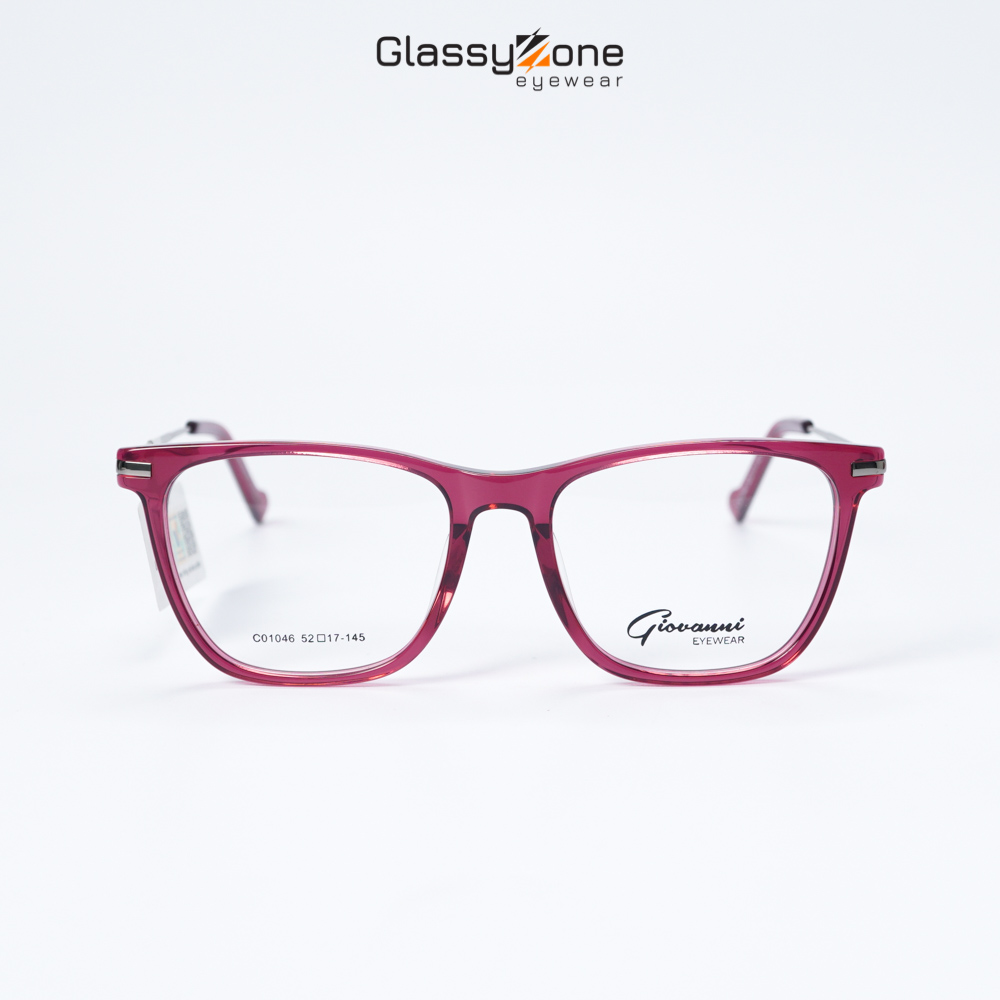 Gọng kính cận, Mắt kính giả cận nhựa Form vuông bầu thời trang Unisex Egan - GlassyZone