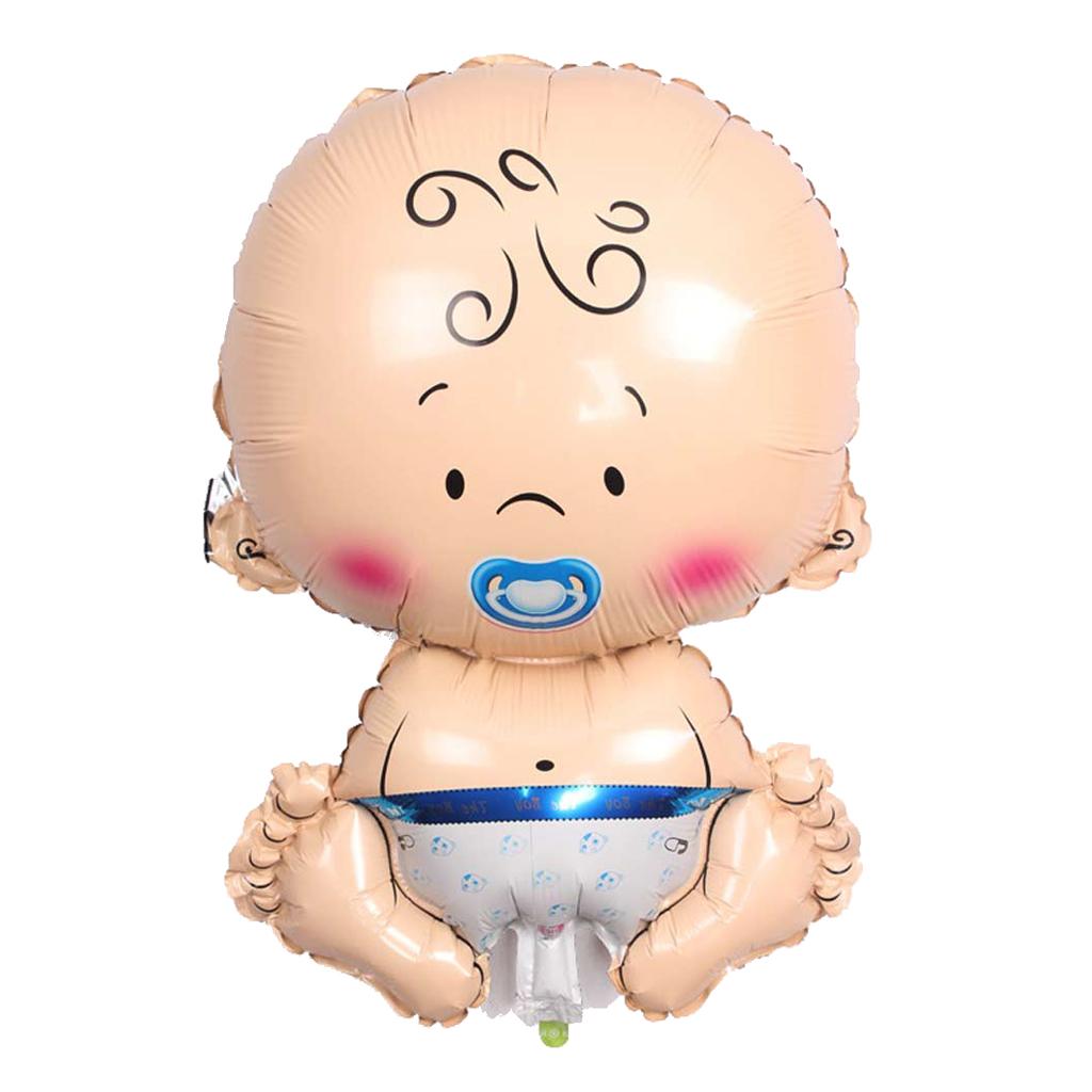 2xBaby Pacifier Doll Foil Balloon Baby Shower Christening Party Decor Blue