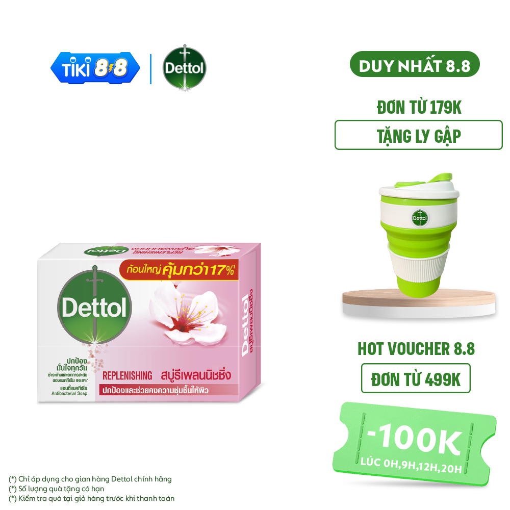 XÀ PHÒNG DETTOL KHÁNG KHUẨN CHĂM SÓC DA 100G