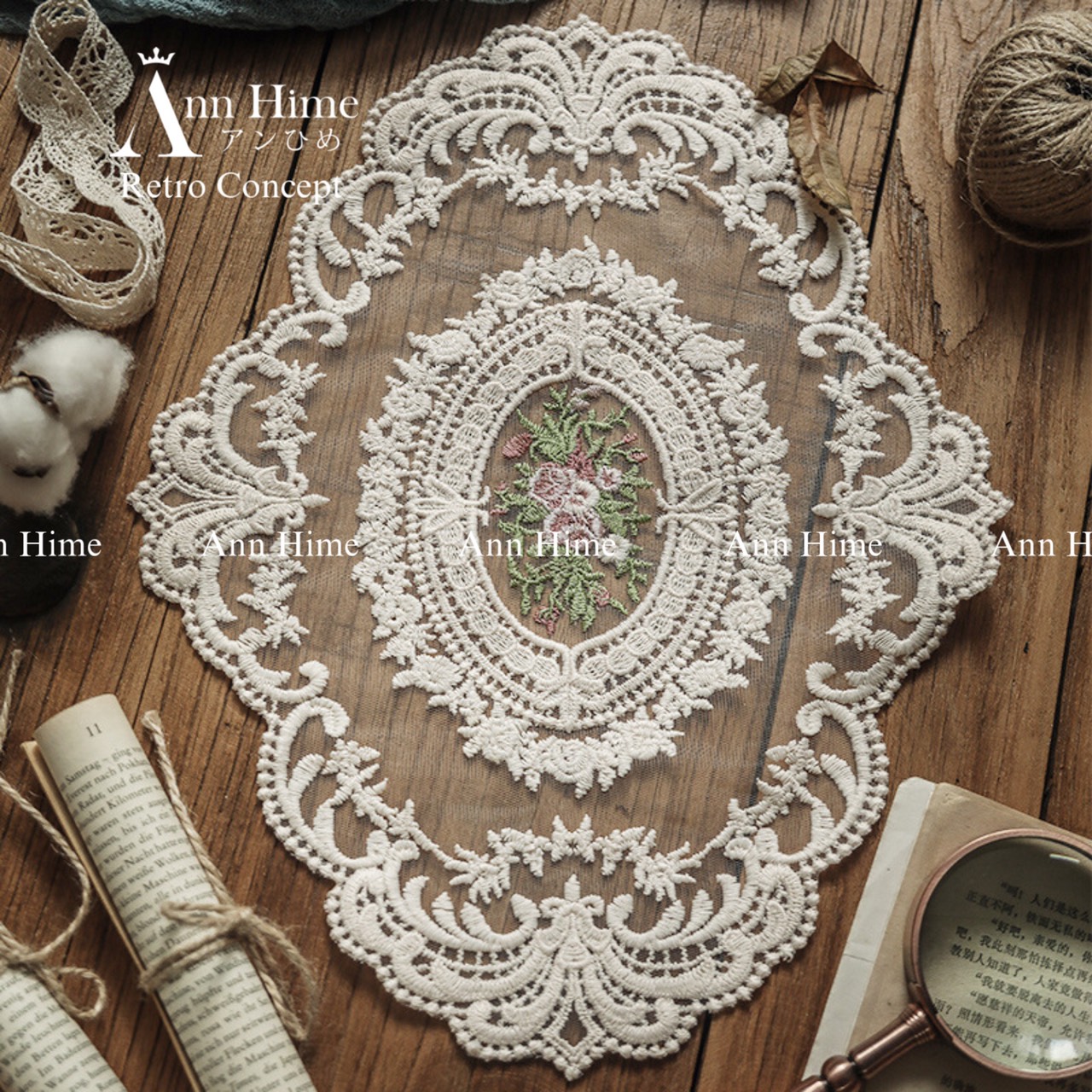 Khăn Trải Bàn Vải Ren Decor Bàn Ăn & Phòng Khách Sang Trọng Chữ Nhật