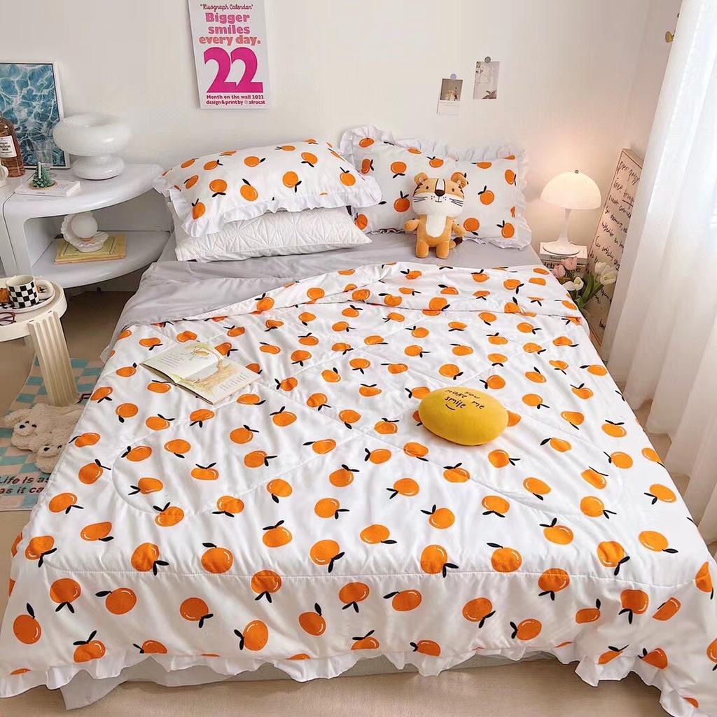Set Chăn Ga Cotton Đũi-Đũi Bèo Cao Cấp Mới