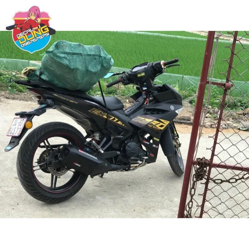 Tem rời exciter 150 dán xe xám