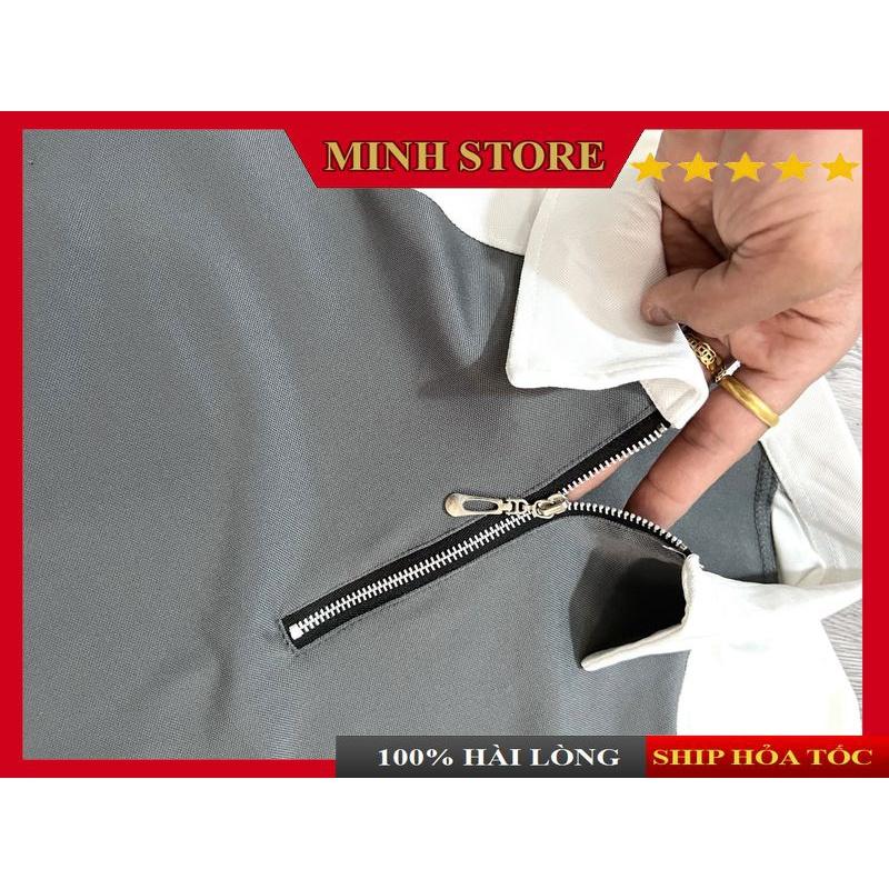 Bộ Thể Thao Kéo Khóa Poly Xịn Xò Cho Nam Giới, Bộ Đồ Nam PoLo Mặc Nhà Chất Cực Đẹp BO07 - MINHSTORE