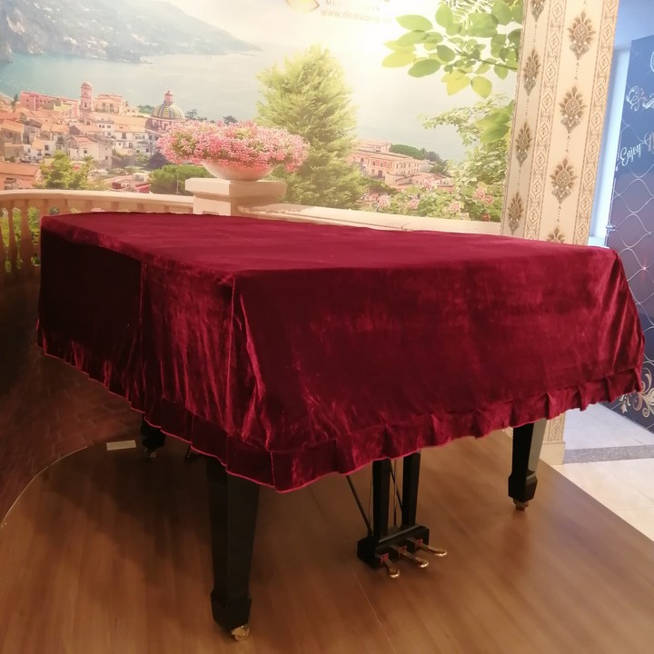 KHĂN PHỦ ĐÀN PIANO GRAND G2 NHUNG ĐỎ