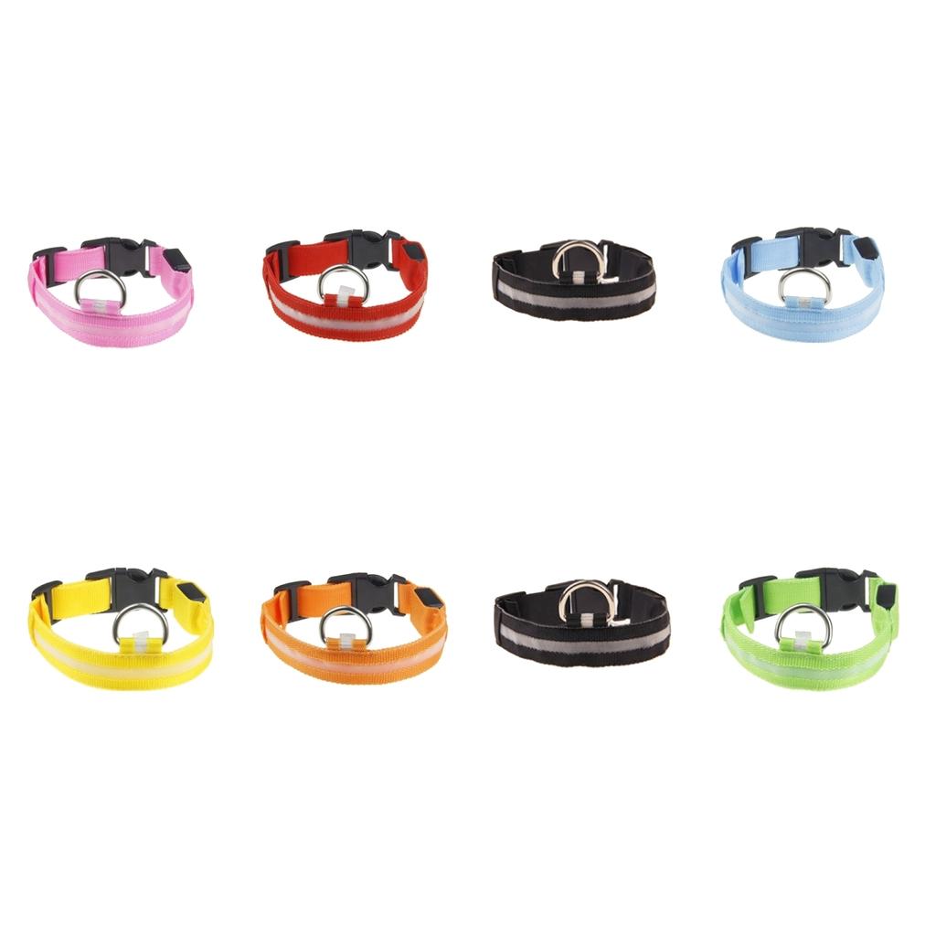 Adjustable Pet Lighting Collar Dog Glow In The Dark Collar For Small Dog