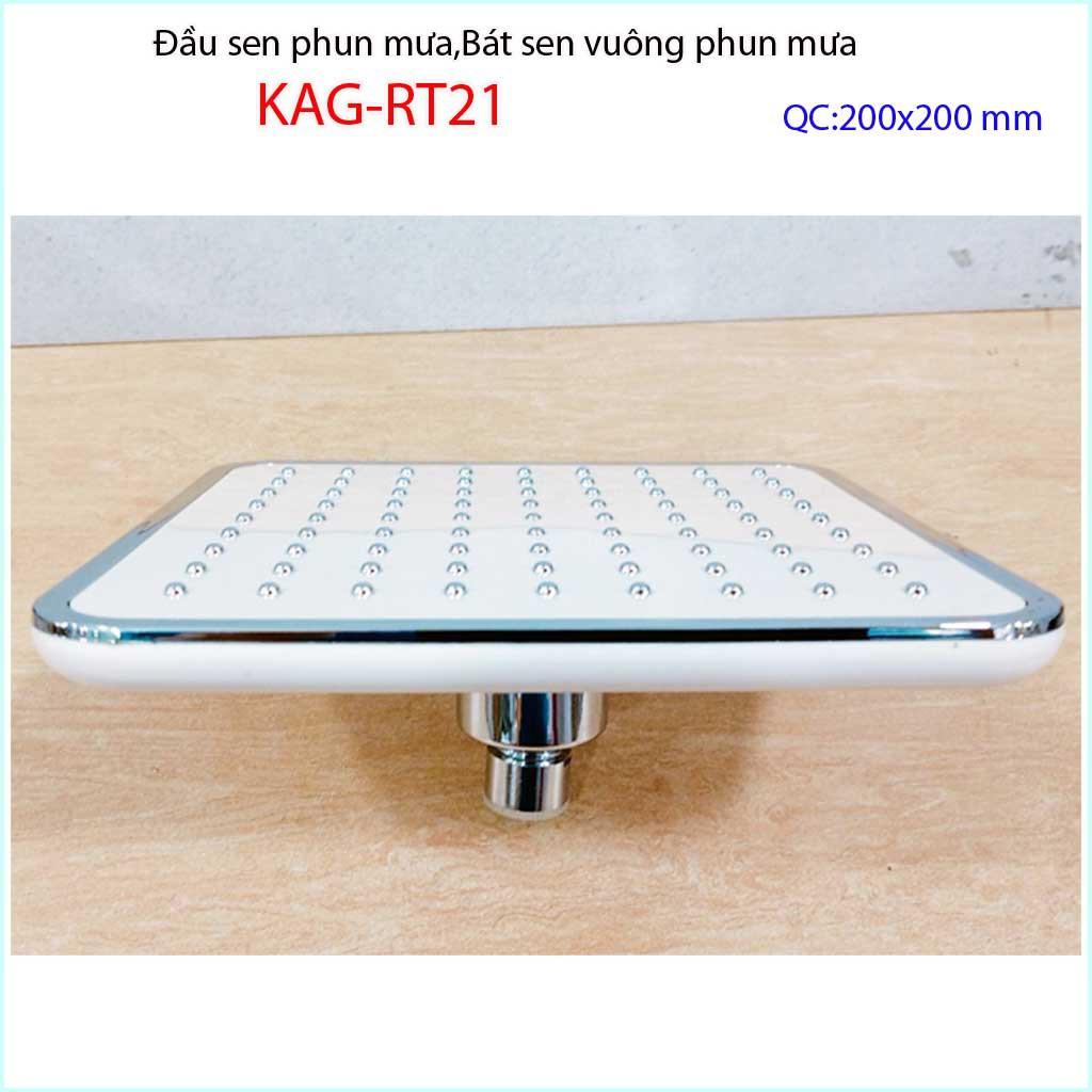 Đầu sen phun mưa, bát sen tắm phun mưa vuông 20x20cm- tròn D20cm, bát sen tắm đứng KAG-RT21-BS31