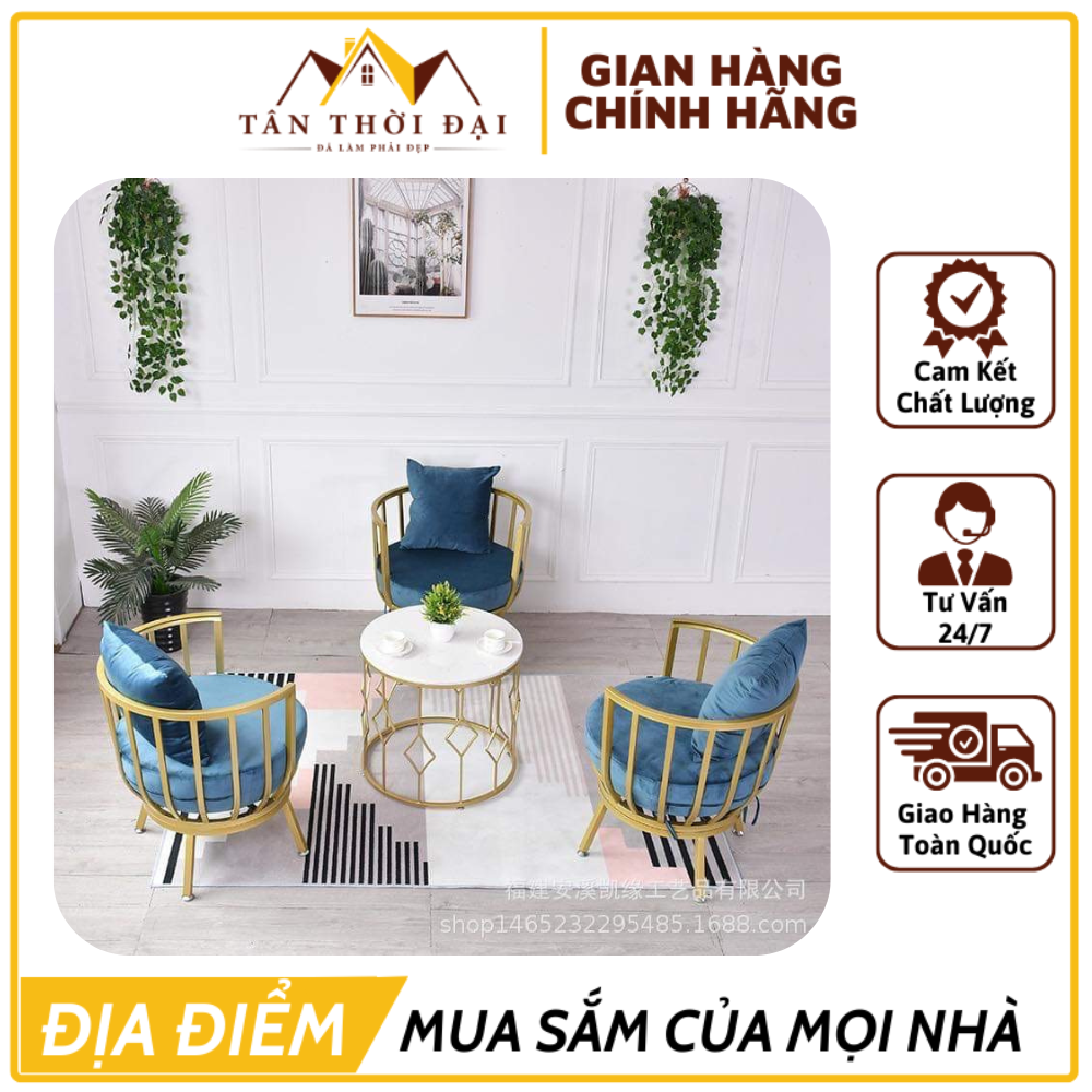 Bộ 3 Ghế Và 1 Bàn Trà Đẹp, Bộ Bàn Trà Derco, Bộ Bàn Ghế Ban Công Phong Cách Bắc Âu