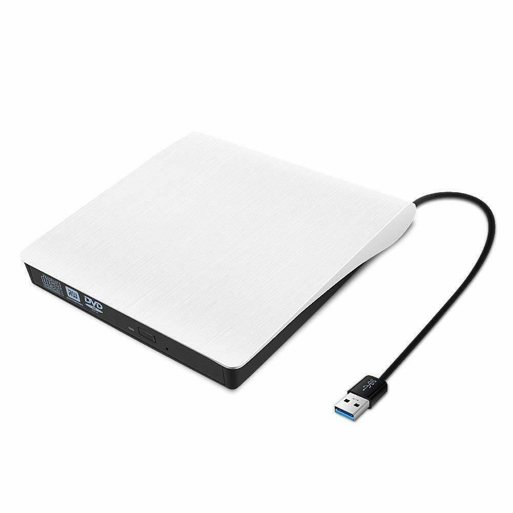 Ổ Đĩa Ngoài Dvd ± Rw Cd-Rw Burner Player Cho Pc Laptop Mac - Trắng