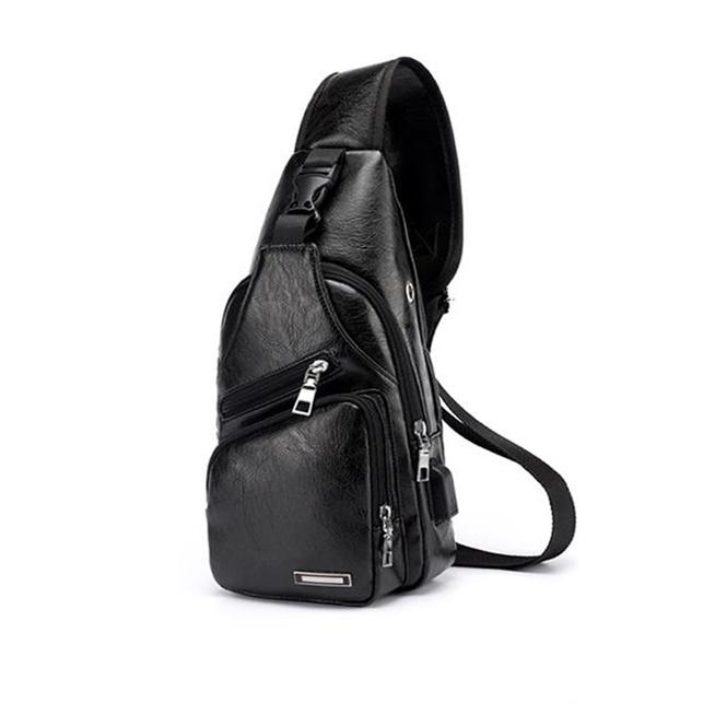 Túi đeo chéo nam Da 4 ngăn