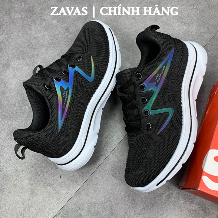 Giày thể thao nữ sneaker chính hãng thương hiệu ZAVAS êm nhẹ thoáng khí công nghệ ép nhiệt cao 3cm - S408