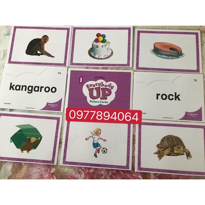 Thẻ Flashcards Tiếng Anh Everybody up level 1️ép plastics bền đẹp ️