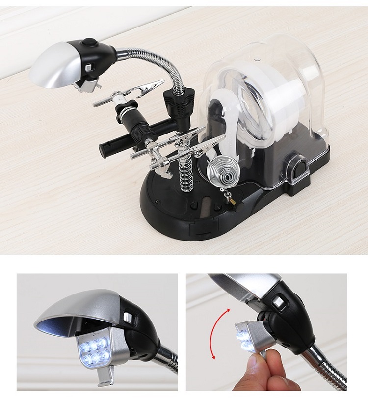 Kính lúp hàn mạch V5 có đèn led hỗ trợ sửa chữa
