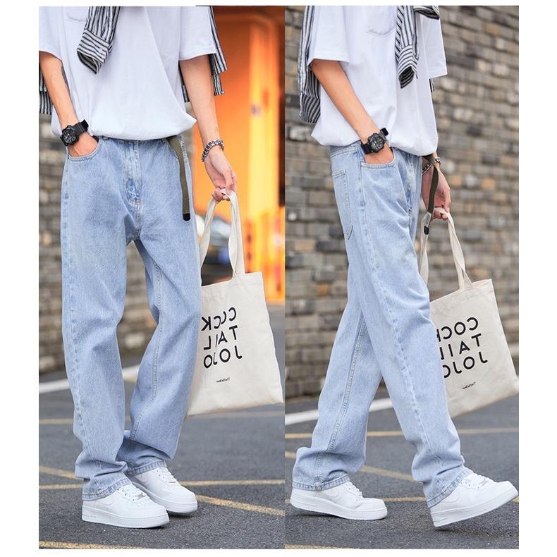 Quần jean baggy ông suông rộng nam, nữ SR01, quần bò nam Top xu hướng 2021