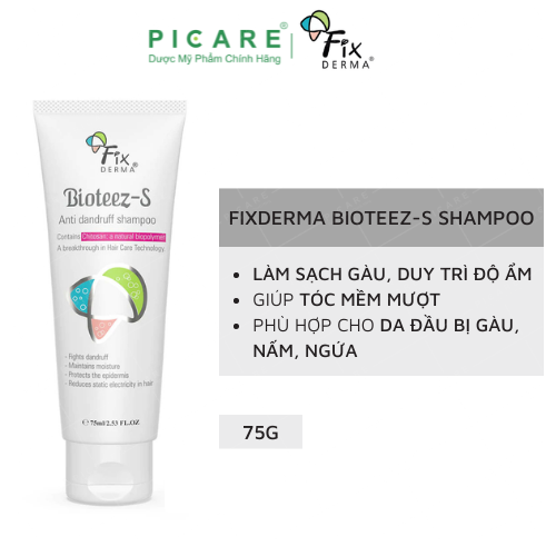 Dầu Gội Fixderma Giảm Gàu Bioteez-s Shampoo 75ml