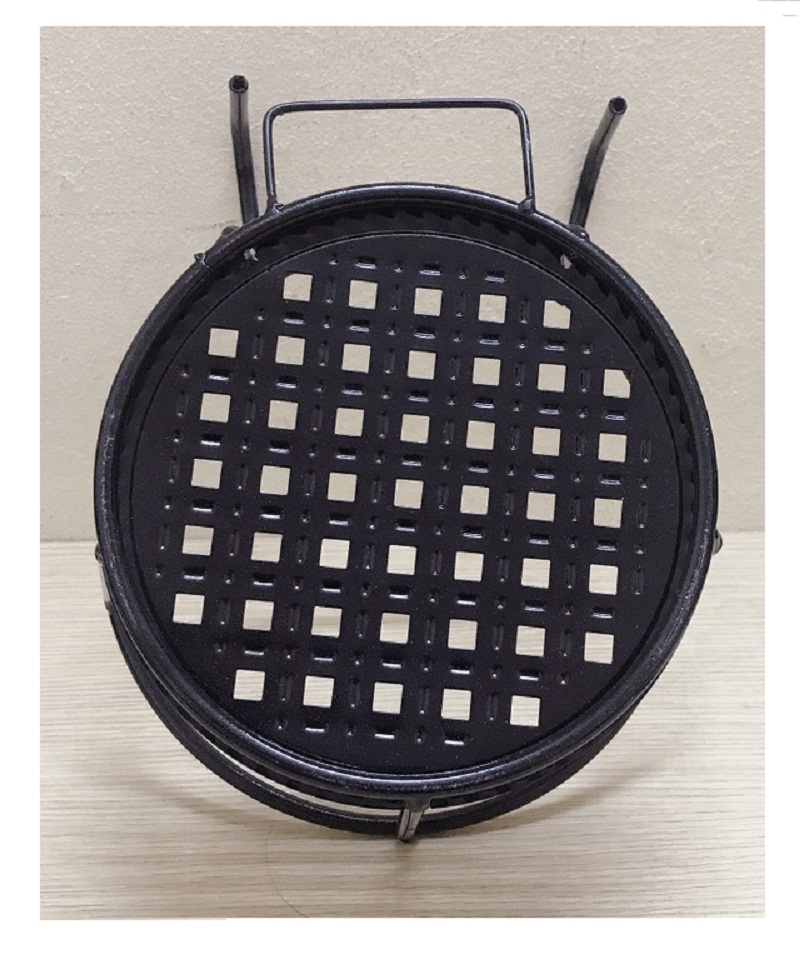 3 Giỏ Sắt Treo Chậu Hoa Ban Công Hình Tròn - Màu Cà Phê