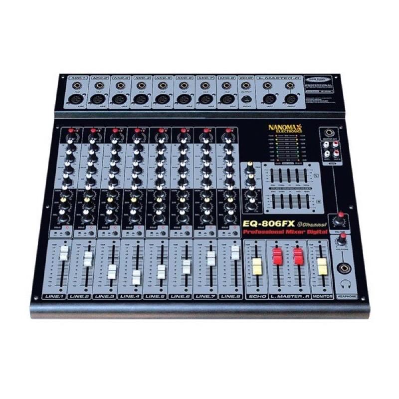 Mixer bàn 8 line Nanomax EQ 806FX - Hàng Chính Hãng