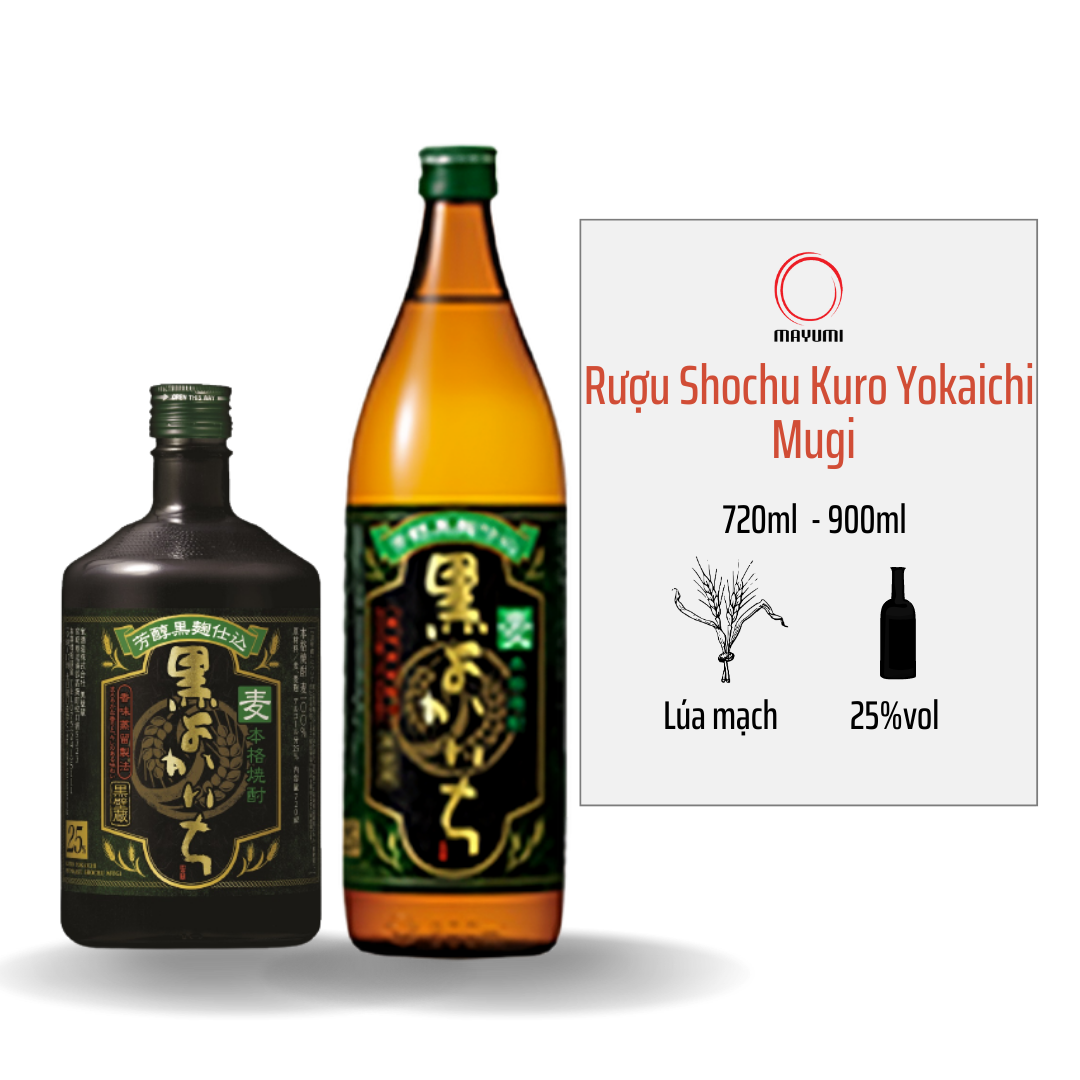 Rượu Shochu Kuro Yokaichi Mugi 25