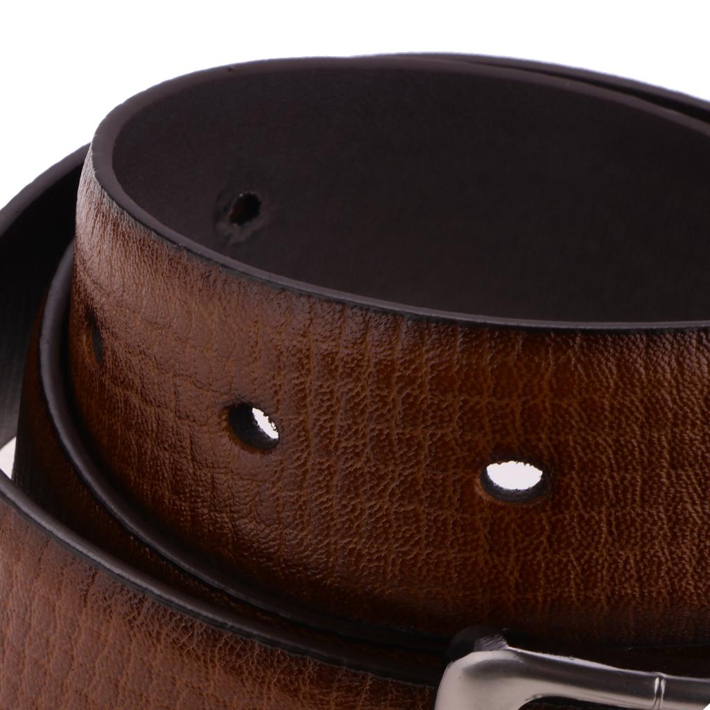 Men's Casual Formal Strap Belts Waistband Pin Buckle Belt Waistbelt Brown