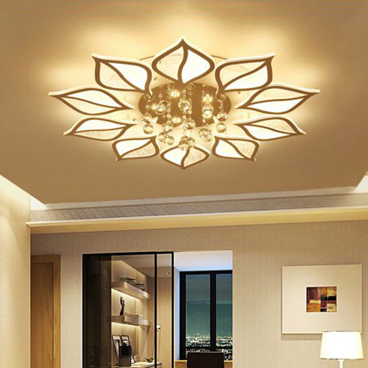 Đèn chùm pha lê phòng khách đẹp - HOMELADY07