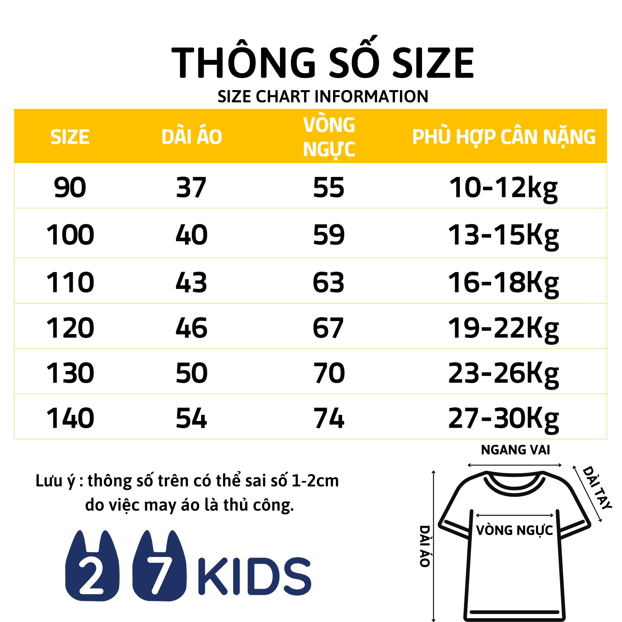 Áo thun bé trai ngắn tay 27Kids áo cộc nam 100% Cotton cho trẻ từ 2-10 tuổi BSTS15