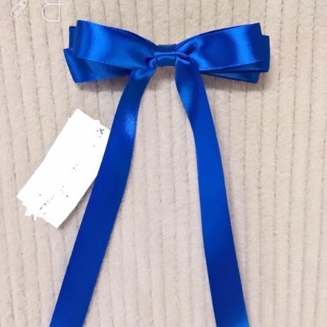 Kẹp Tóc Nơ Ruy Băng Satin 3 Tầng Đuôi Dài