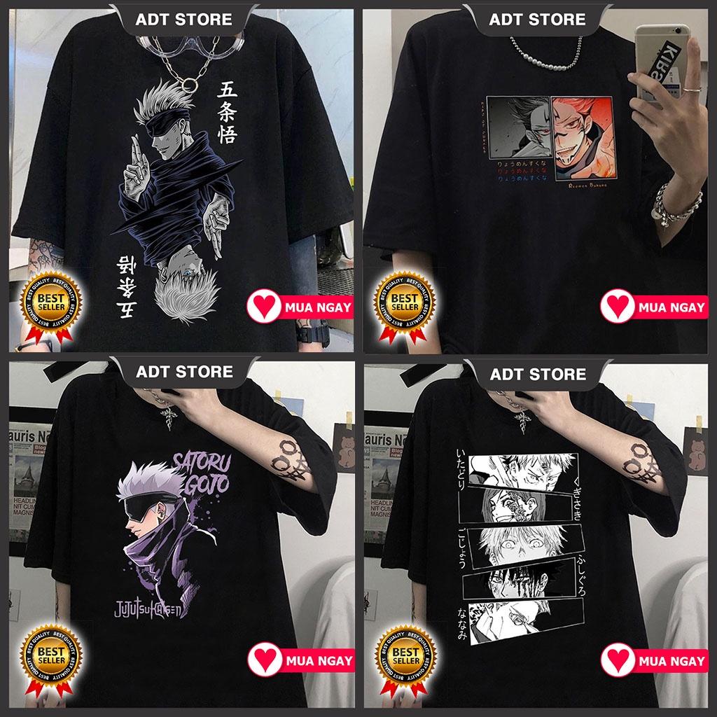 BST Áo Thun Tay Lửng In Hình Ryomen Sukuna - Satoru Gojo anime Jujutsu Kaisen Nam Nữ Đủ Size giá rẻ