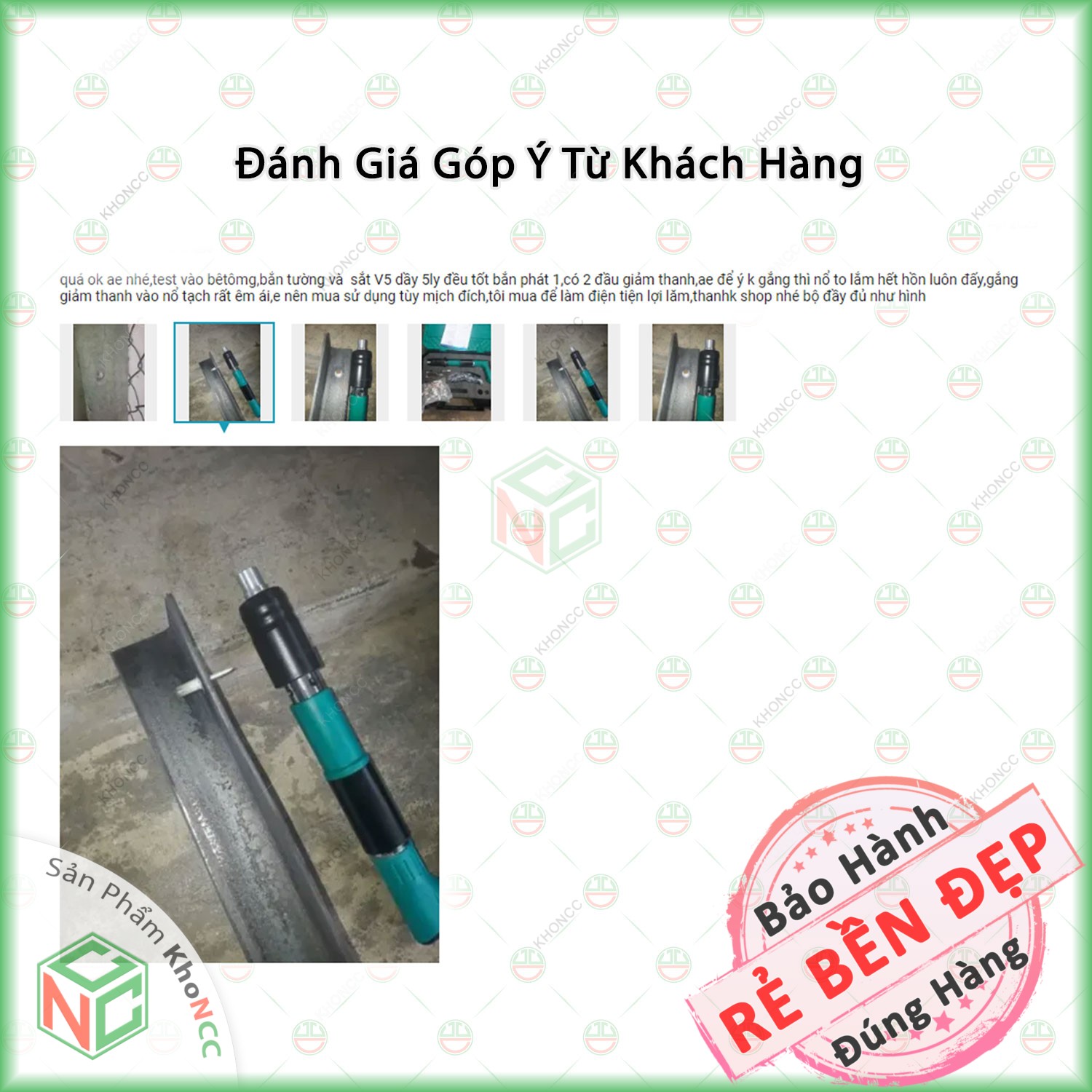 [Nhanh Tiện] Máy Bắn Đinh Bê Tông KhoNCC Hàng Chính Hãng - Không Dây Không Dùng Điện - Phục Vụ Ngành Xây Dựng - DIY - Kèm Đinh Nổ - KLM-MBDBT