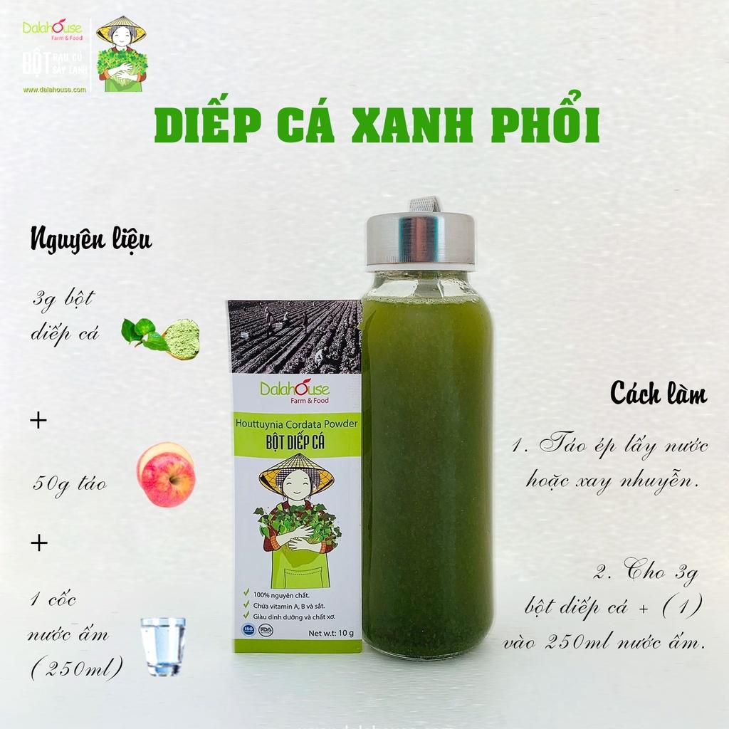 Bột rau diếp cá hữu cơ nguyên chất Dalahouse 60gr công nghệ sấy lạnh đạt tiêu chuẩn Châu Âu