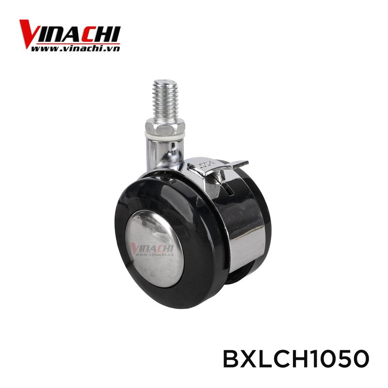 Bánh Xe - Bánh Xe Lăn Inox Chốt Vặn Khoá Hãm Dùng Cho Nội Thất VĂn Phòng