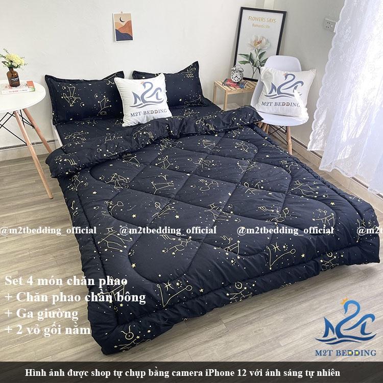 Bộ Chăn Ga Gối Cung Hoàng Đạo Cotton Poly M2T Bedding Đủ Kích Thước Trải Đệm Giường Đơn, Giường Đôi, Giường Ký Túc Xá