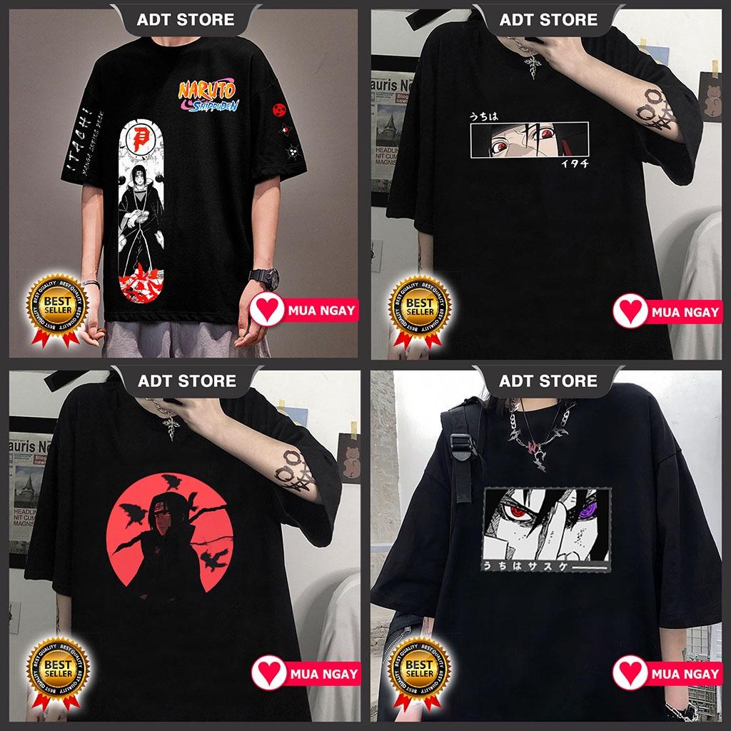 Áo thun unisex nam nữ form rộng Itachi Uchiha Anime Naruto mẫu HOT độc đẹp giá rẻ