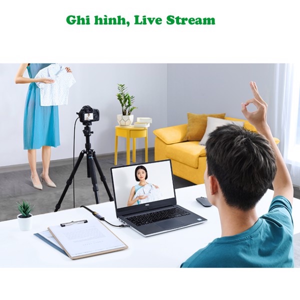 USB Capture HDMI, live streaming 1080P HDMI to USB 2.0, Type-C Ugreen 40189 hàng chính hãng