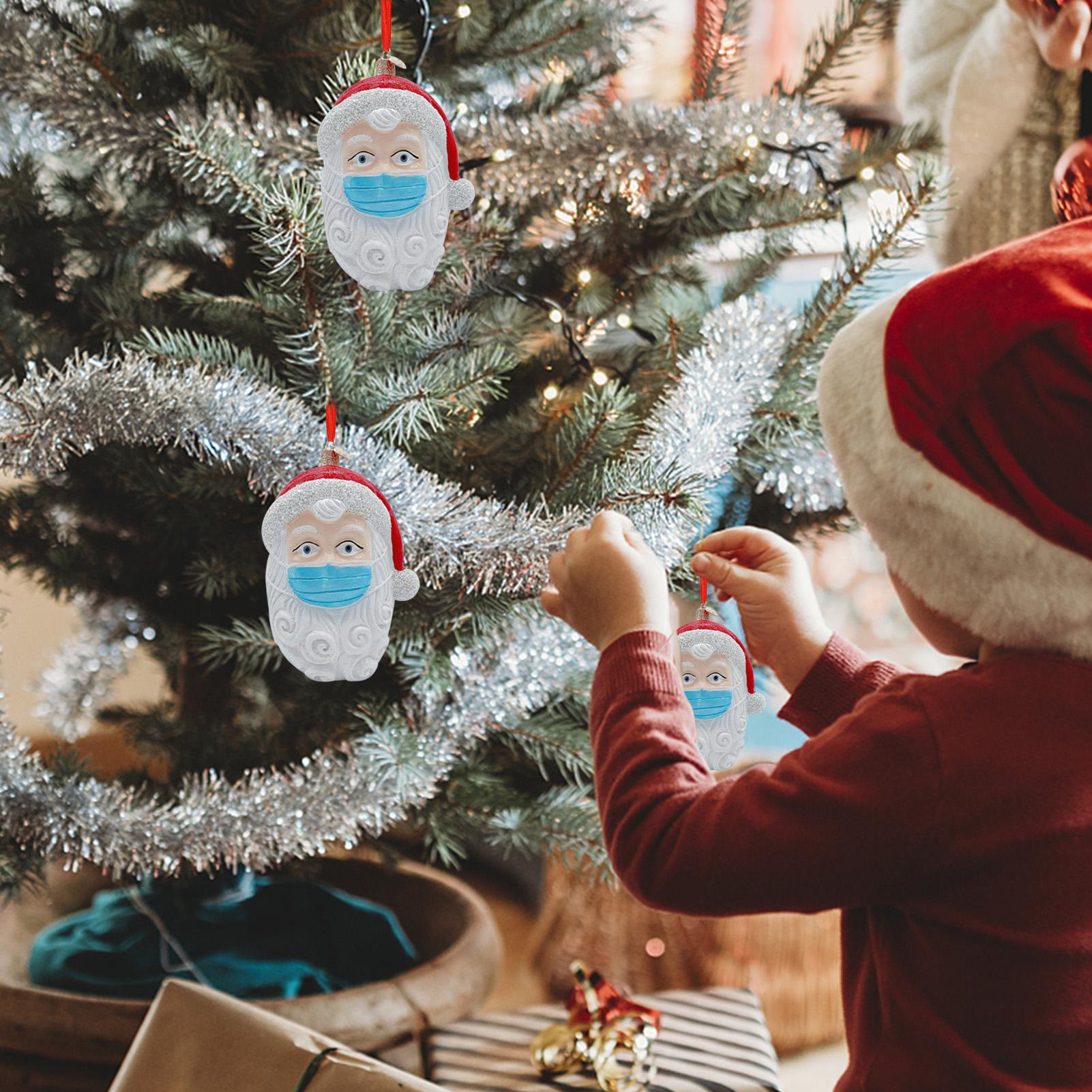 Đồ trang trí treo Giáng sinh, Ông già Noel đeo khẩu trang