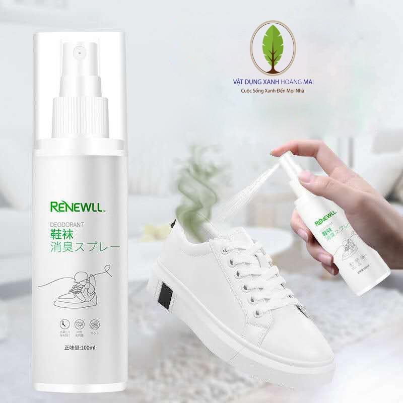 Xịt Khử Mùi Giày Dép, Khử Mùi Hôi Chân, Khử Mùi Tủ Giày Cao Cấp RENEWILL 100 ML