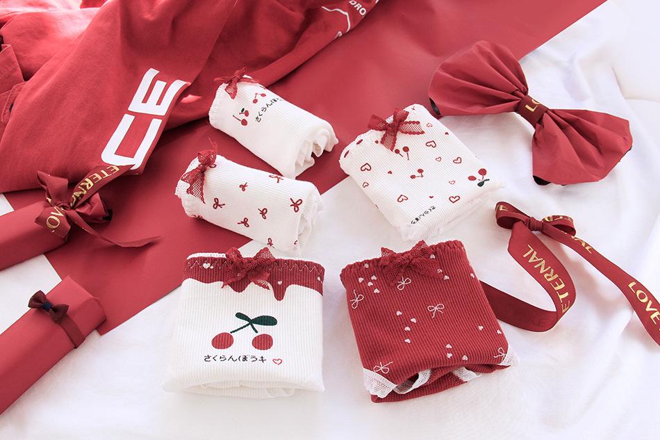Quần Lót Nữ Cotton Kháng Khuẩn Thời Trang Cherry Đôi Ngang Eo Hàng Loại Đẹp.