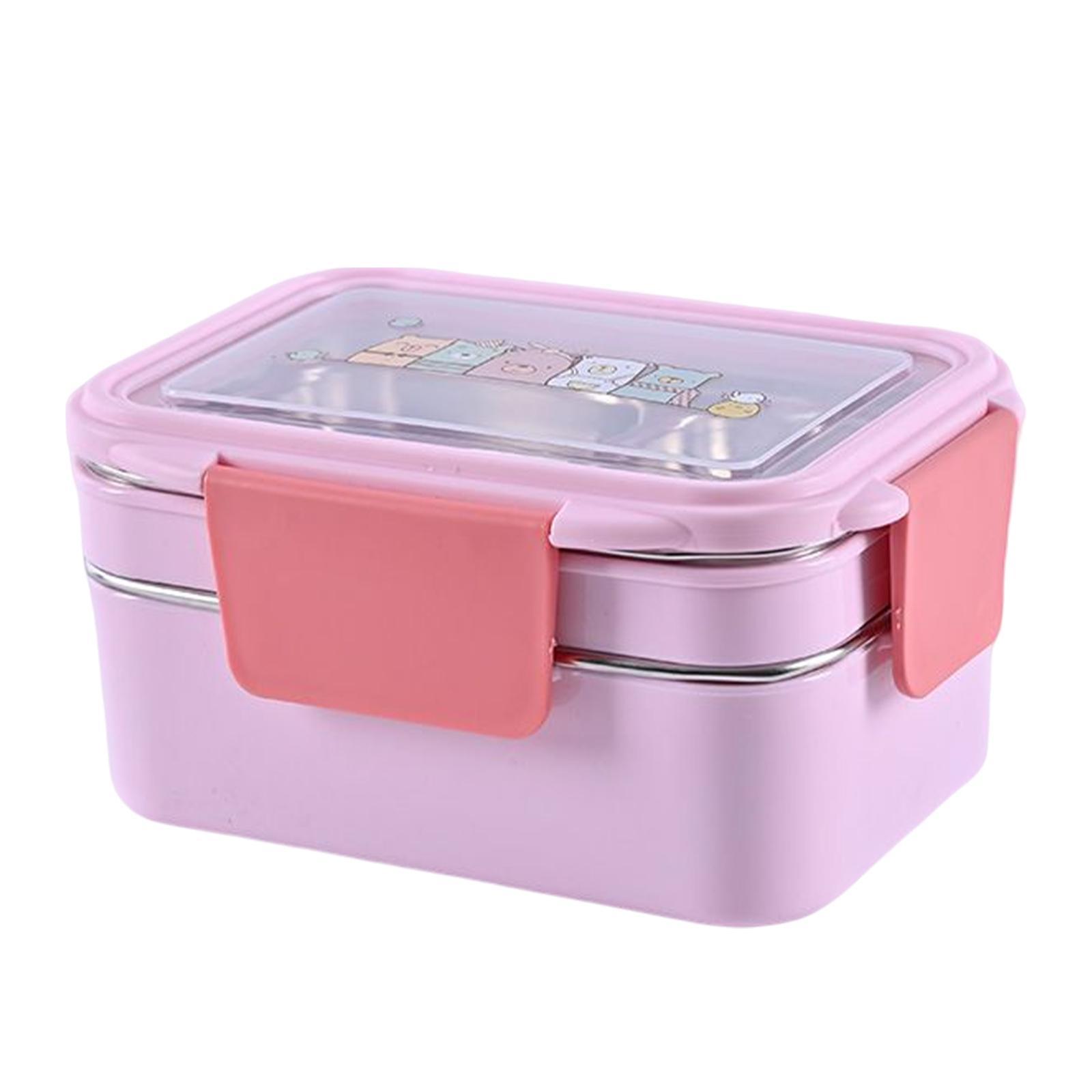 Stainless Steel Bento Box, with Divided Compartments Food Container for Outdoor Camping