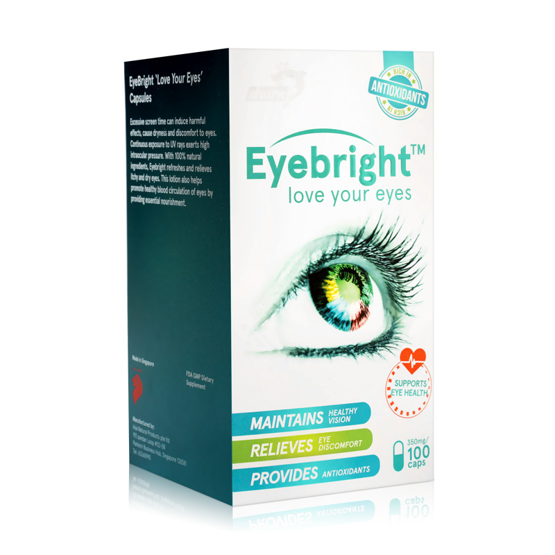 Viên Uống Bổ Mắt Tăng Cường Thị Lực Eyebright Với 100% Thành Phần Tự Nhiên Giúp Ngăn Ngừa Các Triệu Chứng Như Khô Mắt, Mỏi Mắt
