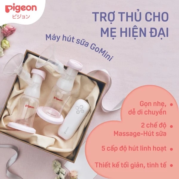 Máy hút sữa điện đôi GoMini Pigeon