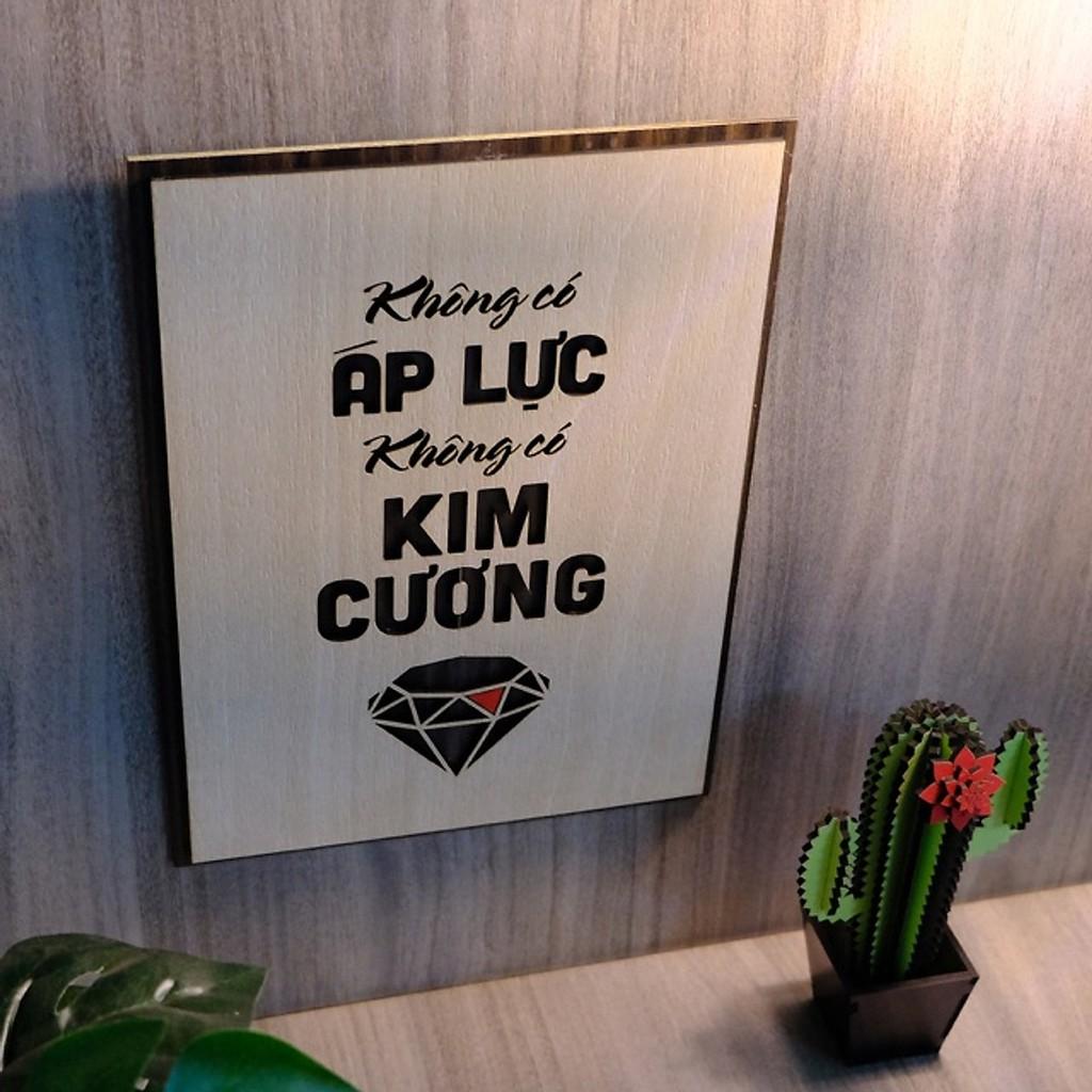 Tranh gỗ treo tường_Không có áp lực không có kim _CRN_01. Kích thước 40.5x30cm